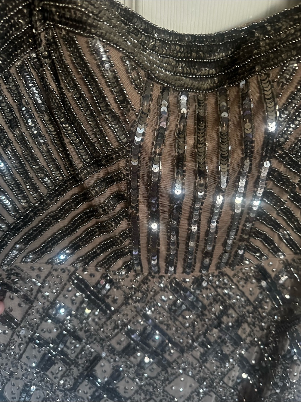 Adrianna Papell  Evening Gown with Sequin Detail size 10 - Picture 9 of 14